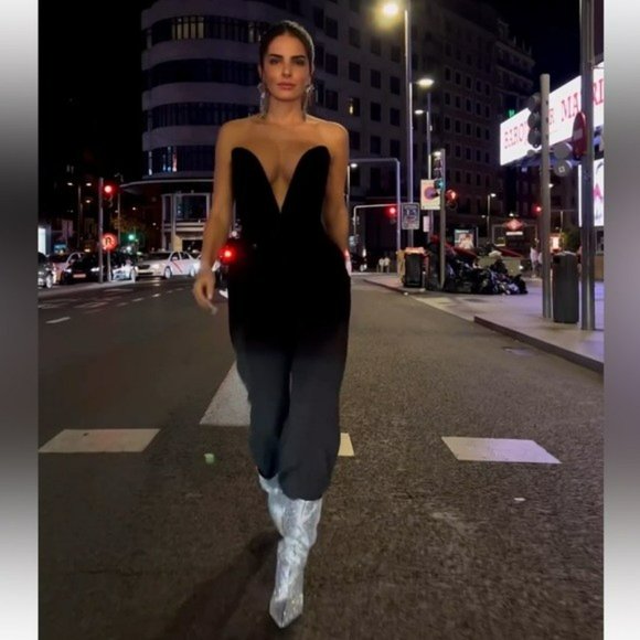 ZARA SPARKLY HIGH HEEL BOOTS - Picture 2 of 9